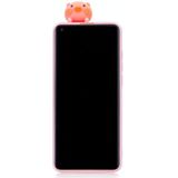 Voor Xiaomi Mi 10 Schokbestendig gekleurd geschilderde liggende cartoon TPU beschermhoes (Roze varken)