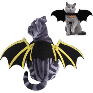 2 stks Huisdier Halloween Borstband Hond Kat Print Bat Wings Ropes Grappige Kostuums  Grootte: L (Bell)