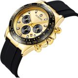 OCHSTIN 6103 multi functie quartz horloge siliconen horloge band sport lichtgevende waterdichte horloge (Silery)