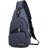 MeiJieLuo Eenvoudige Heren Borsttas Sport Jeugd Schoudertas Crossbody Tas (Blauw)