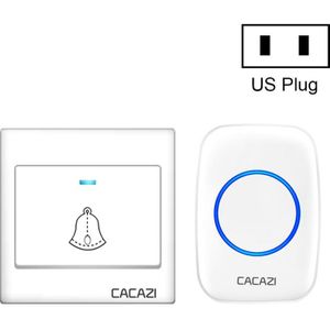 CACAZI H10 1 voor 1 draadloze slimme deurbel zonder batterij  stekker: US-stekker
