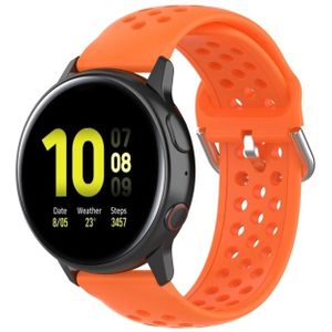 Voor Galaxy Watch Active2 / Active 20mm Clasp Solid Color Sport Polsband Watchband (Oranje)