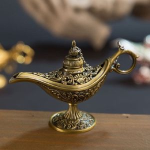 Aladdin Magic Lamp Metal Crafts Wens Lamp Aromatherapie Home Creative Decoration Gift (Brons)