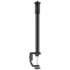 PULUZ C Clamp Mount Light Stand Extension Central Shaft Rod Monopod Holder Kits  Rod Lengte: 33-60cm (Zwart)