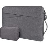 ND01DS Polyester Notebook Laptop Liner Tas met Small Bag  Grootte: 14.1-15.4 inch (Deep Space Gray)