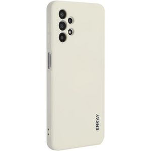 Voor Samsung Galaxy A32 5G Enkay Liquid Silicone Soft Shockproof Phone Case (Beige)