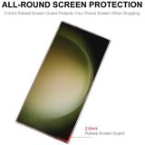 Voor Samsung Galaxy S23 Ultra 5G ENKAY Hat-Prince Magnetische Glitter Plated TPU Telefoonhoesje met Lensfilm (Gouden)
