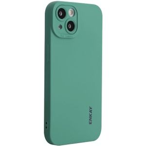 Enkay Liquid Silicone Phone Case voor iPhone 13 (Dark Green)