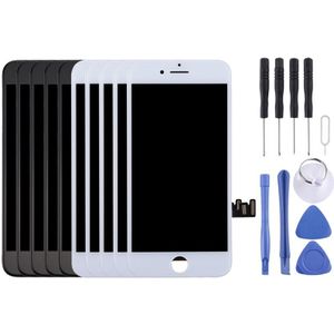 5st zwart + 5 stuks wit LCD-scherm en de volledige vergadering Digitizer voor iPhone 8