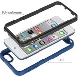 Voor iPod Touch 5 / 6 / 7 Tweelaagse designschokbestendige pc + TPU-beschermhoes(Blauw)