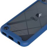 Voor iPod Touch 5 / 6 / 7 Tweelaagse designschokbestendige pc + TPU-beschermhoes(Blauw)