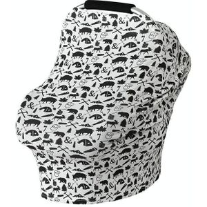 Multifunctionele katoenen verpleeghanddoek veiligheidsstoel kussen kinderwagen cover (dieren)