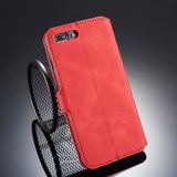 Dg. MING retro olie kant horizontale flip case voor iPhone 8 plus & 7 Plus  met houder & kaartsleuven & portemonnee (rood)