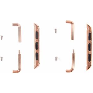 Voor Apple Watch 42mm metalen riem Connector metalen gesp  paar (Rose goud)