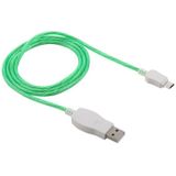 Onder leiding van vloeiende licht 1m USB A naar Micro USB Data Sync kabel  kosten voor Galaxy  Huawei  Xiaomi  LG  HTC en andere Smart Phones (groen)