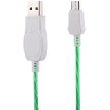 Onder leiding van vloeiende licht 1m USB A naar Micro USB Data Sync kabel  kosten voor Galaxy  Huawei  Xiaomi  LG  HTC en andere Smart Phones (groen)
