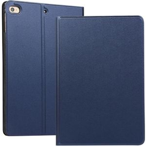 Universele lente textuur TPU beschermende case voor iPad Mini 4/5  met houder (donkerblauw)