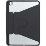 Voor iPad 2022 360 Rotatie Acryl Transparant Bluetooth Toetsenbord Lederen Case Met Touch Control / Backlight (Zwart)