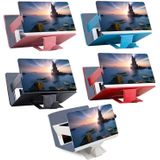 8 inch universele mobiele telefoon 3D scherm versterker HD video Vergrootglas stand beugel houder (roze)