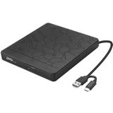 Multifunctionele externe dvd-drive USB3.0 CD DVD +/- RW-brander met SD-slot