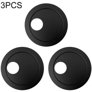 3 stks Universal Round Shape Design Webcam Cover Camera Cover voor Desktop  Laptop  Tablet  Telefoons (Zwart)