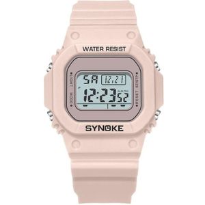 Syneke 9620 Paar Sport Plastic Band Elektronisch Horloge (Teenage Pink)