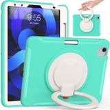 Shocproof siliconen + pc-beschermhoes met 360 graden rotatie opvouwbare handvat grip houder & pen slot voor iPad Air 4 10.9 / PRO 11 2021/2020/2018 (Mint Green)