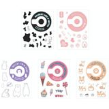 5 stks 5 in 1 DIY Cute Cartoon Camera Stickers Set voor Fujifilm Instax Mini 11 (Dessert Animal Series)