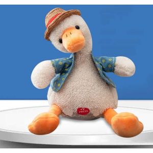 Herhaal Duck Tricky Duck Leren zingen pluche eend speelgoed  stijl: batterij aangedreven