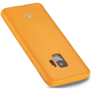 MERCURY GOOSPERY PEARL JELLY serie voor Galaxy S9 TPU volledige beschermende rug dekken Case(Yellow)