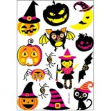 5 stks Halloween Fluorescerende Kinderen Water Transfer Sticker Cartoon Animal Tattoo Sticker (WSYG01)