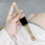 Dubbele lijnen Staalvervanging Strap horlogeband voor Apple Watch Series 6 & SE & 5 & 4 44mm / 3 & 2 & 1 42mm