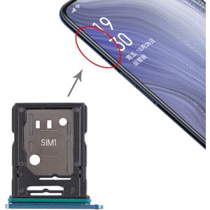SIM-kaart lade + SIM-kaart lade/micro SD-kaart lade voor OPPO Reno 10x zoom (blauw)