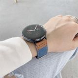 20mm Denim Leather Replacement Strap Watchband(Dark Blue)