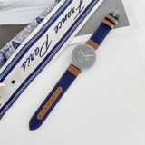 20mm Denim Leather Replacement Strap Watchband(Dark Blue)