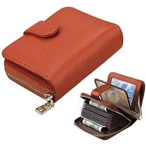 KB132 vrouwelijke stijl volnerf rundleer multifunctionele portemonnee/kaart zak/rijbewijs pakket (bruin)