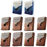 21 Tone Acacia Wood Thumb Piano Kalimba Muziekinstrumenten (Coffee-Sun)