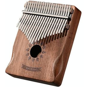 21 Tone Acacia Wood Thumb Piano Kalimba Muziekinstrumenten (Coffee-Sun)