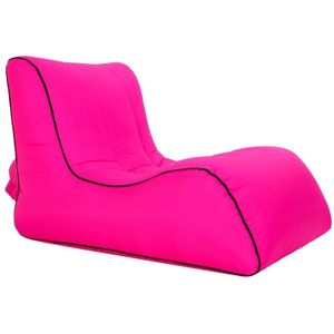 BB1803 opvouwbare draagbare opblaasbare bank enkele outdoor opblaasbare stoel  grootte: 90 x 70 x 65cm (rose rood)