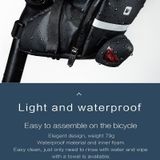 Rhinowalk Fiets Staart Zadeltas Waterdicht Lichtgewicht Mountain Bike Tool Bag fietsuitrusting (Mat Zwart)