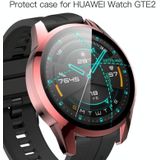 Voor Huawei Watch GT2 46mm 2 in 1 Tempered Glass Screen Protector + Fully Plating PC Case(Zwart)