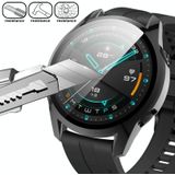 Voor Huawei Watch GT2 46mm 2 in 1 Tempered Glass Screen Protector + Fully Plating PC Case(Zwart)