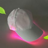 LED Lichtgevende Baseball Cap Mannelijke Outdoor Fluorescerende zonnehoed  stijl: batterij  kleur: witte hoed roze licht
