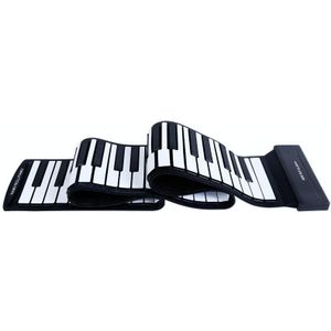 MIDI88 88-toets met de hand gerolde opvouwbare piano professionele MIDI soft keyboard gesimuleerde praktijk draagbare elektronische piano (zwart Engels)