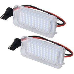 2 PC's licentie plaat licht met 18 SMD-3528 lampen voor Ford  2W 120LM  6000K  DC12V(White Light)