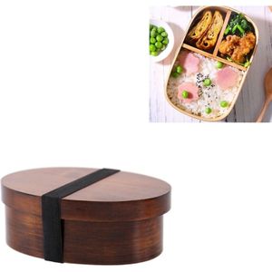Hout Milieubescherming Servies Draagbare Lunch Box Bento Box  Stijl: Enkele laag (Paint Kleur)