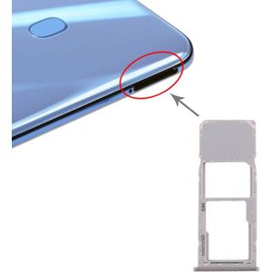 SIM-kaartlade + Micro SD-kaartlade voor Galaxy A20 A30 A50 (Zilver)
