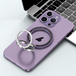 Auto Magnetische Dual Axis Ring Telefoonhouder(Frosted Purple)
