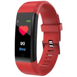ID115 plus Slimme armband fitness hartslag monitor bloeddruk stappenteller gezondheid Running Sport SmartWatch voor IOS Android (rood)
