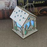 Kerst lichtgevende houten huis kerstboom decoraties opknoping ornamenten DIY cadeau venster decoratie  stijl: klein huis
